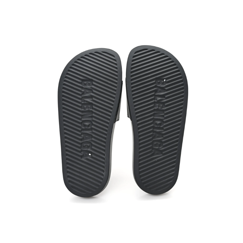 claquette Balenciaga Rubber Paris Logo Slide