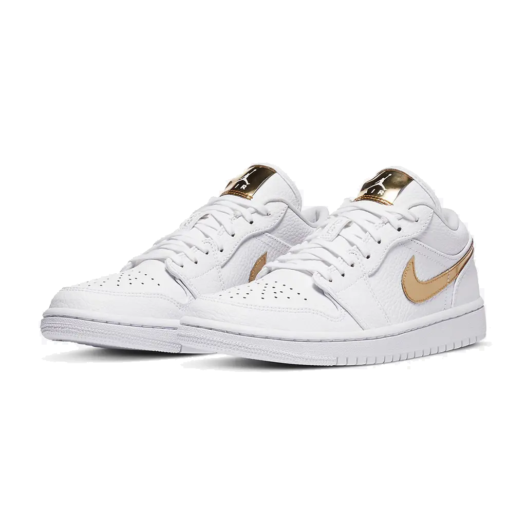 Air Jordan 1 Low SE "White Metallic Gold"