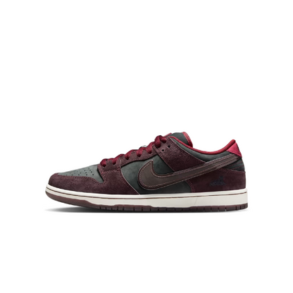 Nike SB Dunk Low Pro x Riot Skateshop Mahogany and Team Red