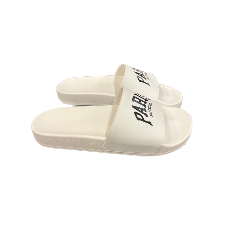 claquette Balenciaga Rubber Paris Logo Slide