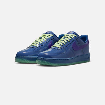 Nike Air Force 1 Low Patent Leather Mystic Navy Grape Ice.
