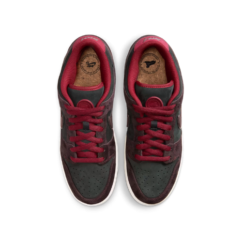 Nike SB Dunk Low Pro x Riot Skateshop Mahogany and Team Red