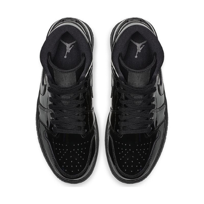 Nike Air Jordan 1 Mid “Triple Black Patent Leather”