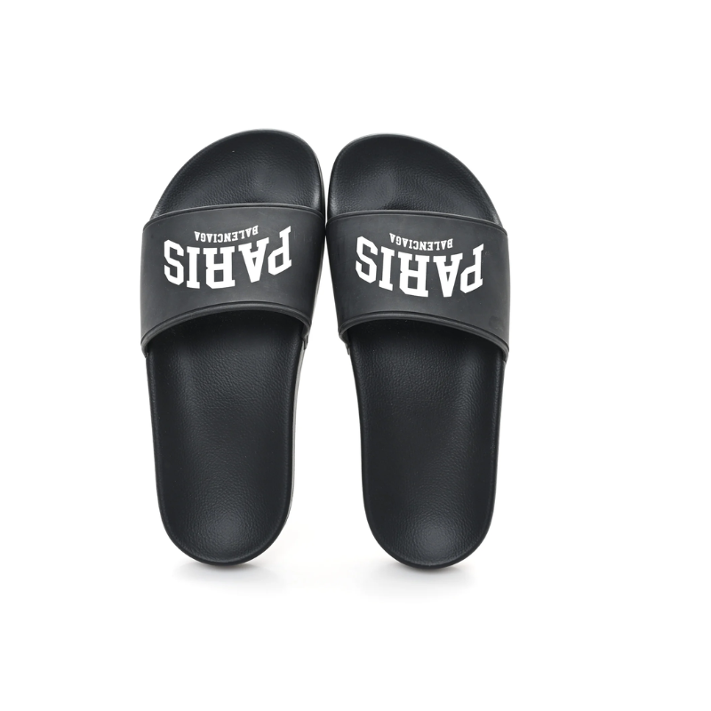 claquette Balenciaga Rubber Paris Logo Slide