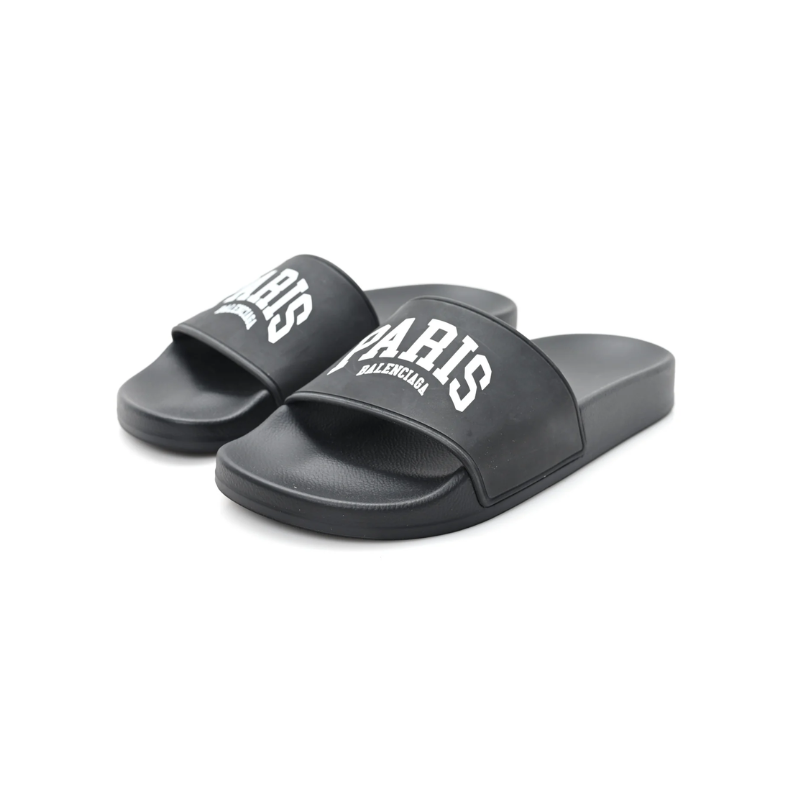 claquette Balenciaga Rubber Paris Logo Slide