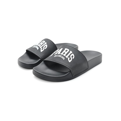 claquette Balenciaga Rubber Paris Logo Slide