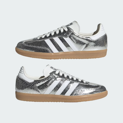 Adidas Samba OG Silver Metallic / Cloud White / Core White