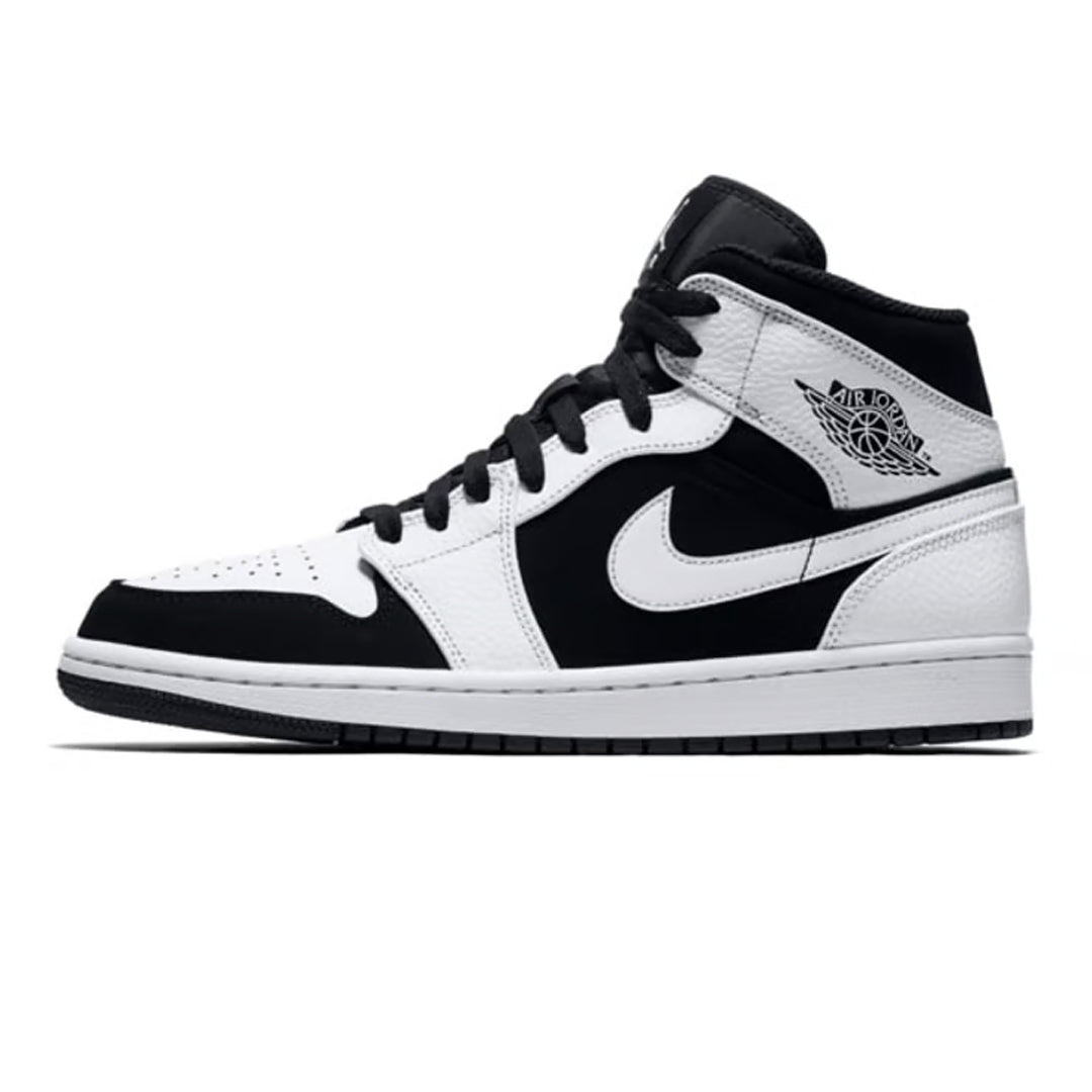 NIKE Jordan 1 Mid Blanc Noir