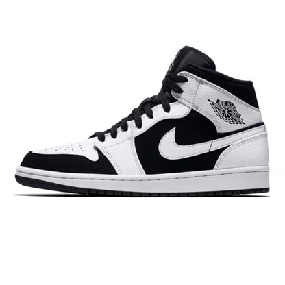 NIKE Jordan 1 Mid Blanc Noir