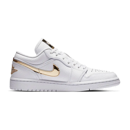 Air Jordan 1 Low SE "White Metallic Gold"
