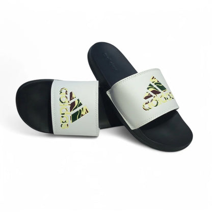 Claquettes ADIDAS ADILETTE COMFORT CAMO BLANC