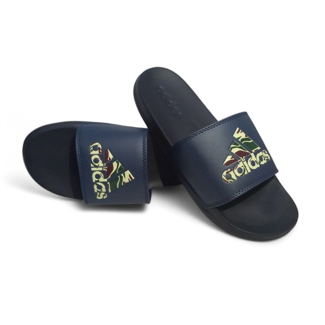 Claquettes ADIDAS ADILETTE COMFORT CAMO BLEU